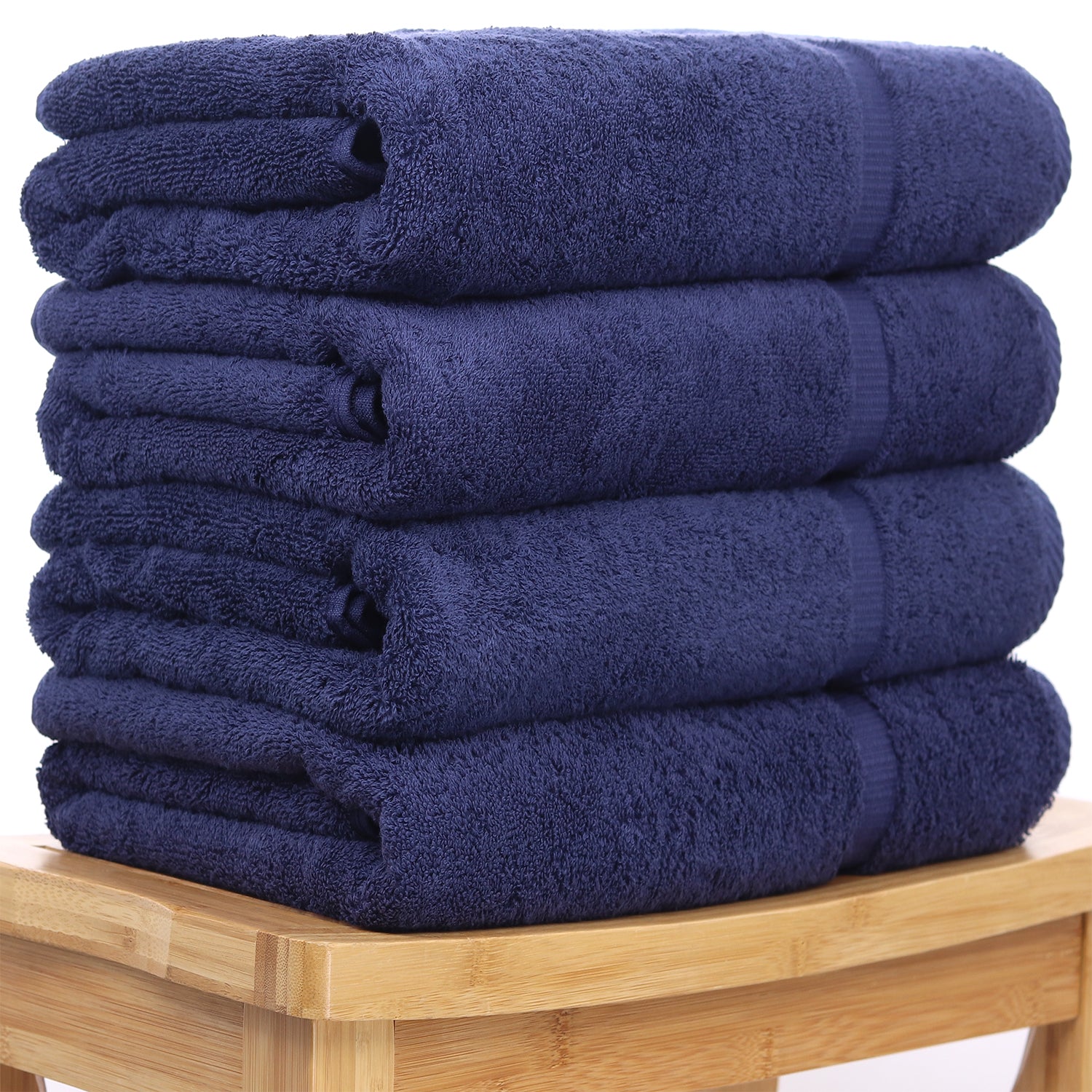 12 Pack Luxury Hotel Bath Towels 27x52 High Quality Soft Ring Spun Cotton  14 Lbs with Designer Dobby Border