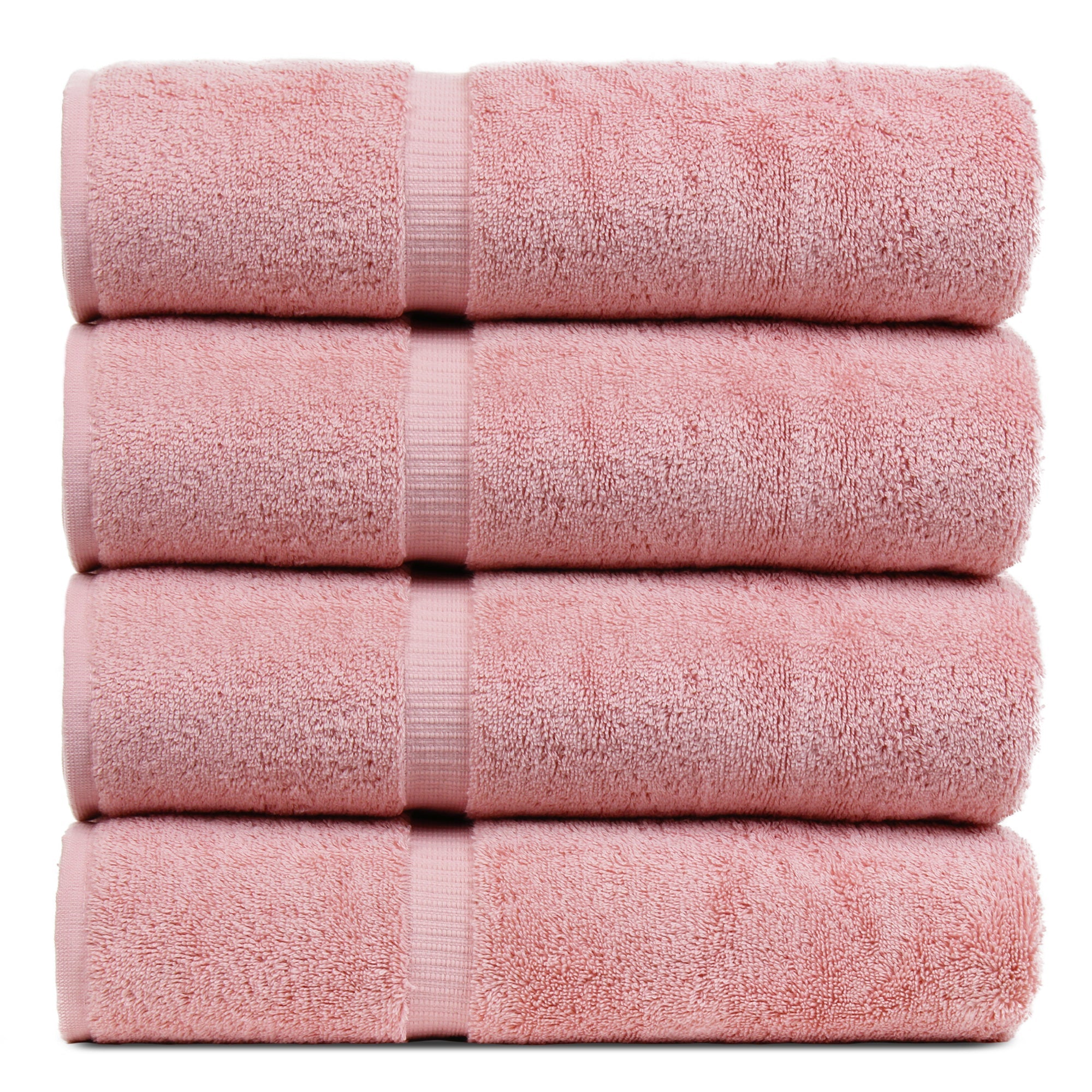 Chakir Turkish Linens | Hotel & Spa Quality 100% Cotton Premium Turkish Towels | Soft & Absorbent (4-Piece Bath Towels, Pink)