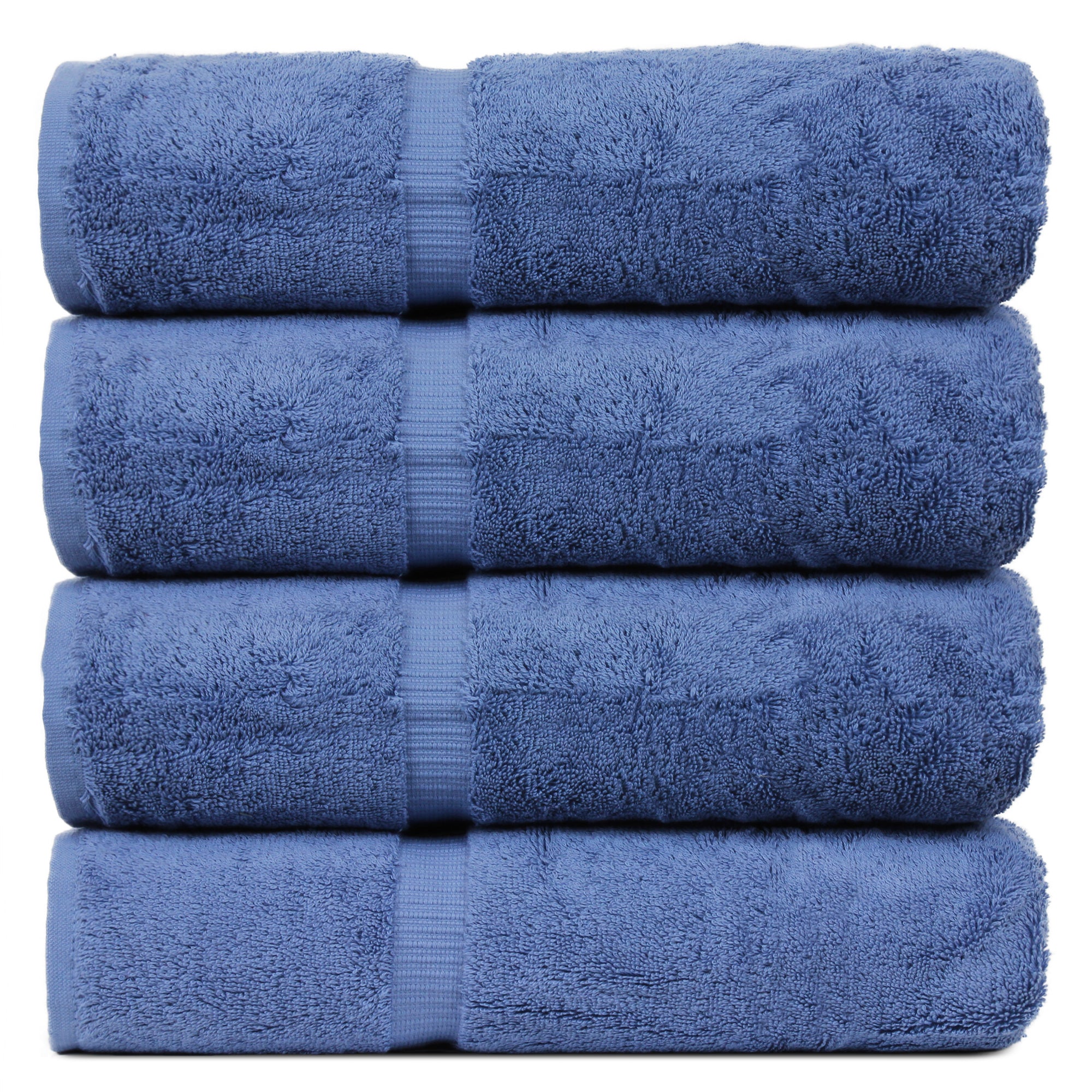 Luxury Hotel Collection Cotton-Eco Gray Bath Towels - Dobby Border - Set of  4 - Bed Bath & Beyond - 19671426