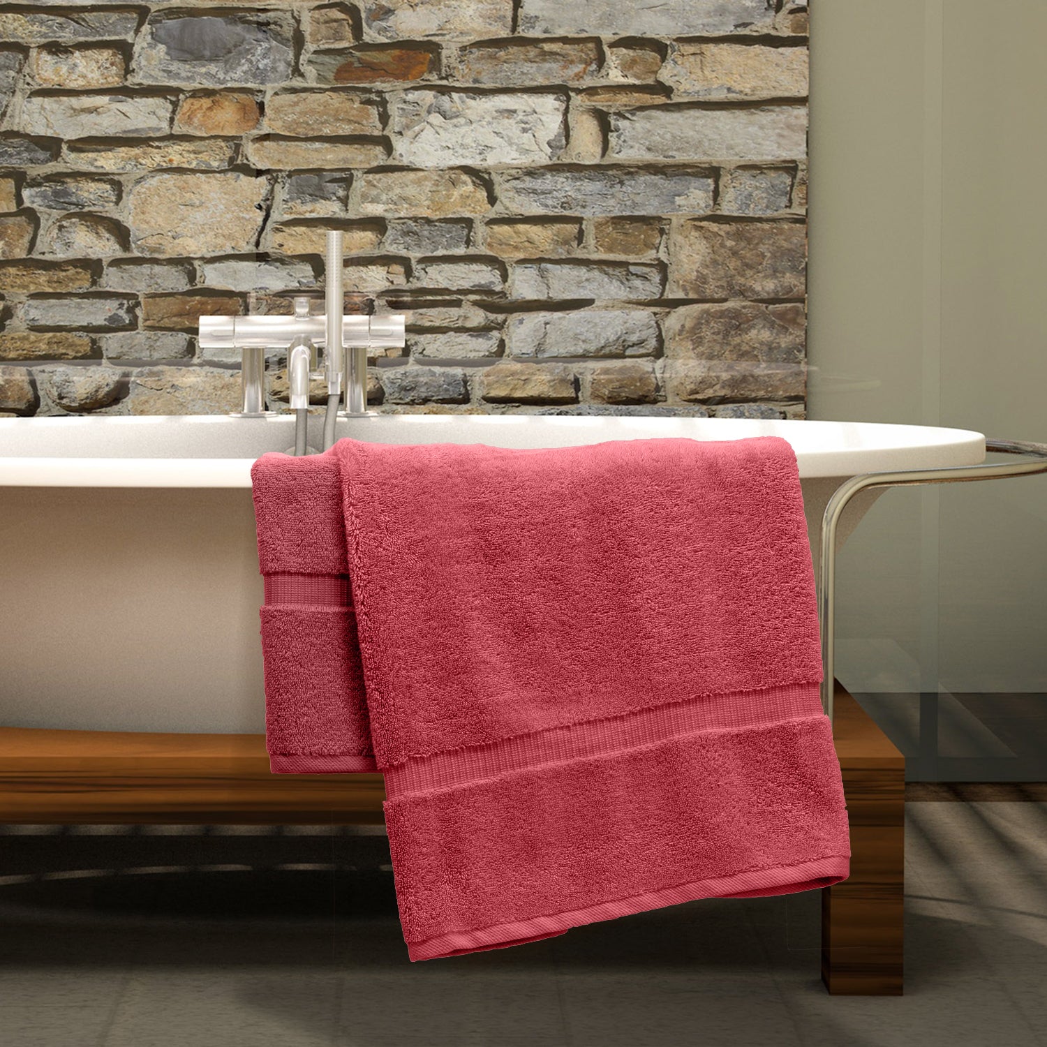 Authentic Hotel and Spa Turkish Cotton Bath Towels (Set of 4